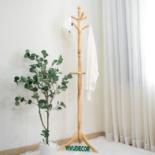 Hot-selling household goods Cây Treo Quần Áo Vivudecor 100 Gỗ Tự Nhiên Cây Treo Đồ GH 9 Nhánh Lắp Ráp Xuất Khẩu Hàn Quốc.