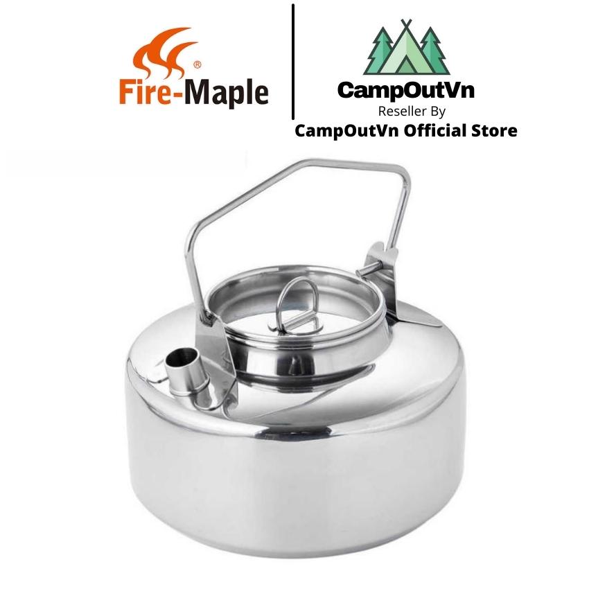 Ấm đun nước firemaple campoutvn dã ngoại 1l inox sus 304 fmi-kettle01 a305