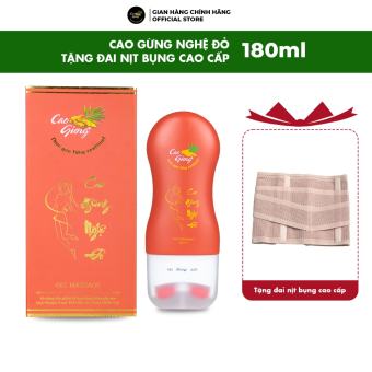 Cao Gừng Nghệ Đỏ Tan Mỡ Vùng Eo, Đùi, Bắp Tay, Bắp Chân, Nọng Cằm Dung Tích 180ml