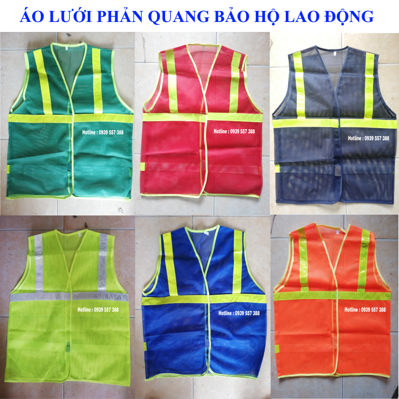 Áo lưới phản quang bảo hộ lao động, áo lưới phản quang công trình