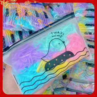 Túi 500 Dây Thun Cột Tóc Thái Nhiều Màu -  Chun Cột Tóc Siêu Dai ( Có Túi Zip )