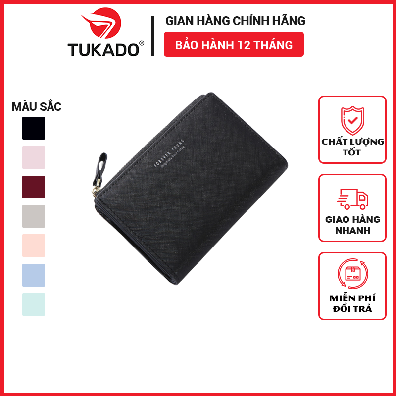 Ví Bóp Nữ Mini Cầm Tay FOREVER YOUNG Đựng Tiền Nhiều Ngăn Tiện Dụng Chất Da Xước Cực Đẹp FY49 - Tukado