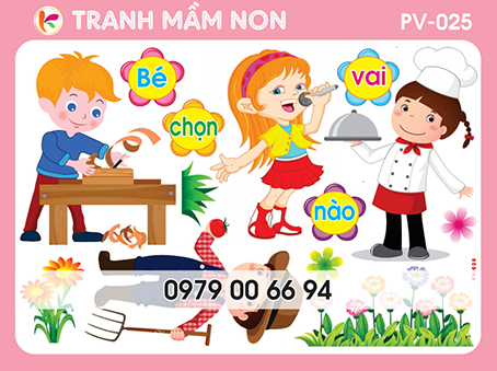 Decal mầm non - góc phân vai - 025