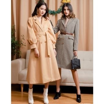 Áo Khoác Cổ Bẻ Ve Emspo Đai Eo Rời Akl0290