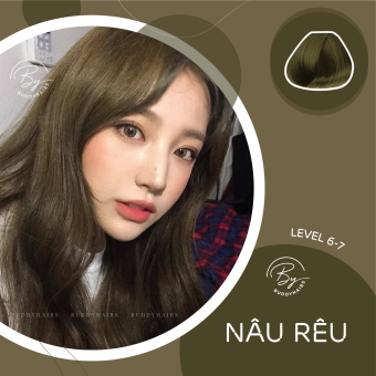 Thuốc nhuộm tóc nâu rêu không cần thuốc tẩy tóc