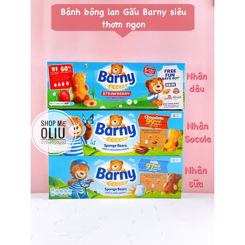 - Bánh bông lan gấu Barny UK đủ vị