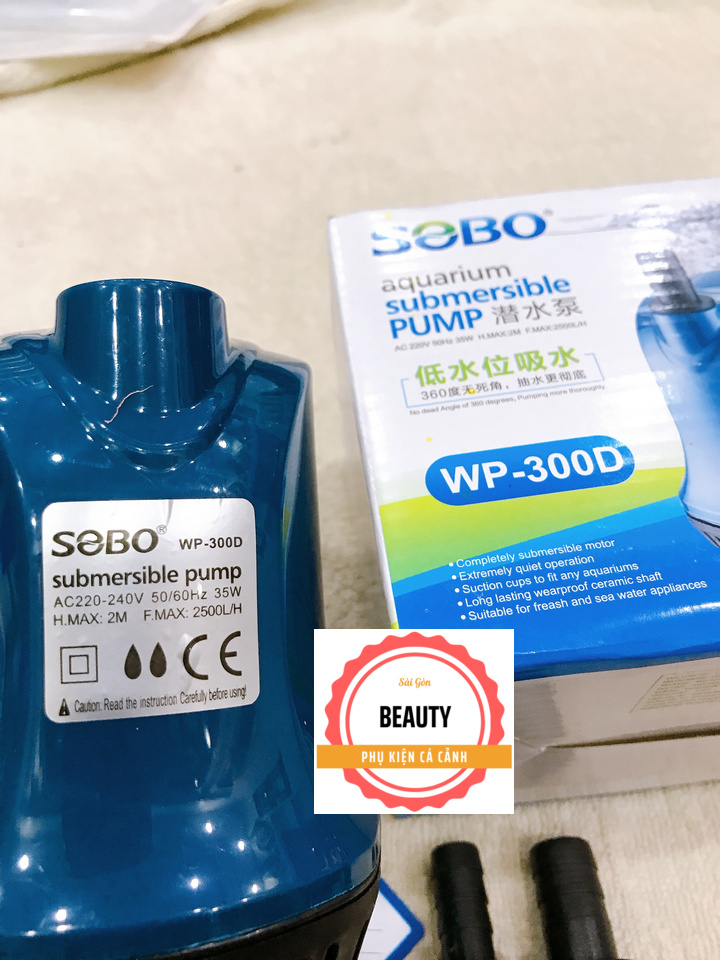 Máy bơm chìm, máy lọc hồ cá sobo wp 300d 35w