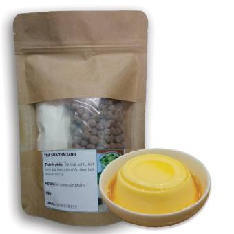 TRÀ SỮA THÁI XANH THẠCH PUDDING- set 10 ly đặc biệt