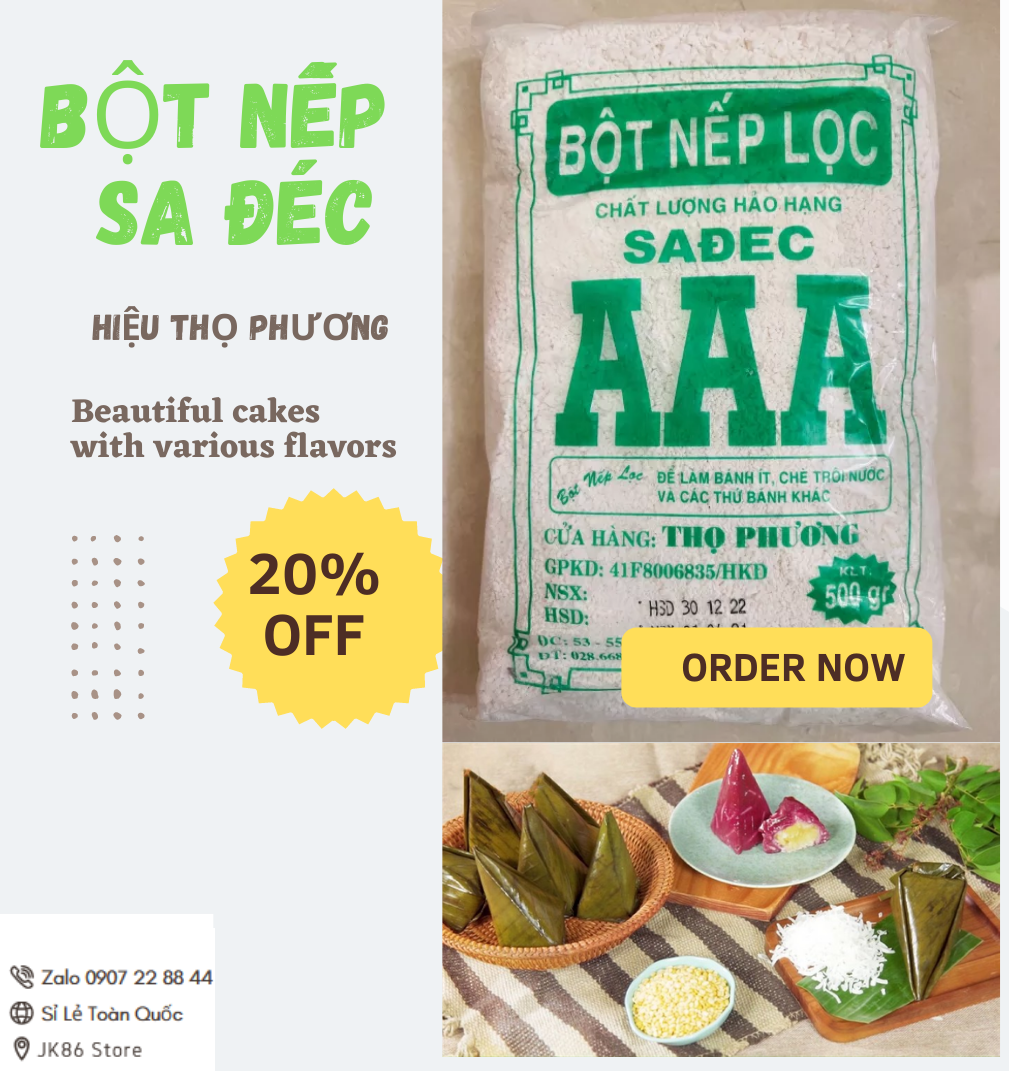 BỘT NẾP LỌC SADEC AAA - 500GR