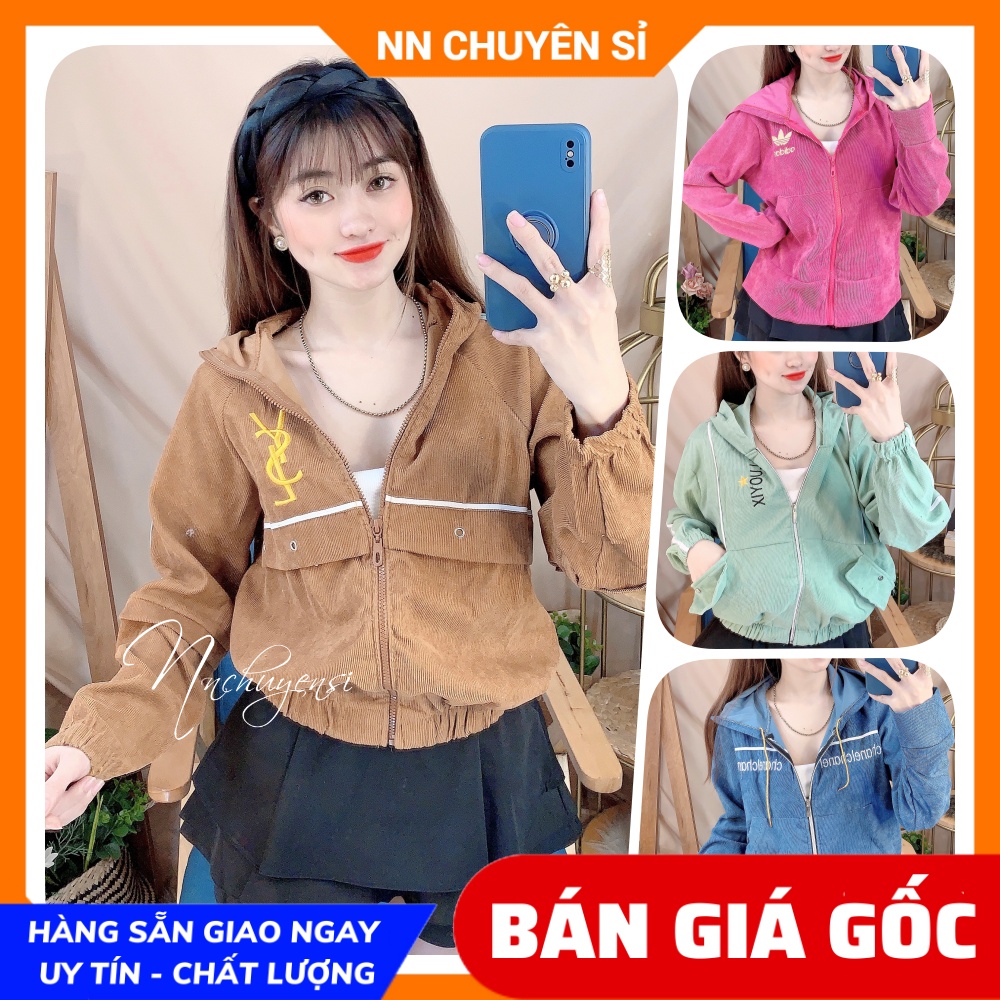 [Hoàn tiền 25-27/4] Áo khoác nữ chống nắng có nón vải nhung tăm dày dặn mịn đẹp TP41🛑 Ảnh thật 🛑 Áo khoác nữ phom lửng 🛑 Khoác kaki nữ 🛑 Khoác nhung tăm ❤ Khoác chống nắng ❤ Khoác nữ có nón ❤ Khoác nữ dáng ngắn ❤ TP41 TỔNG HỢP