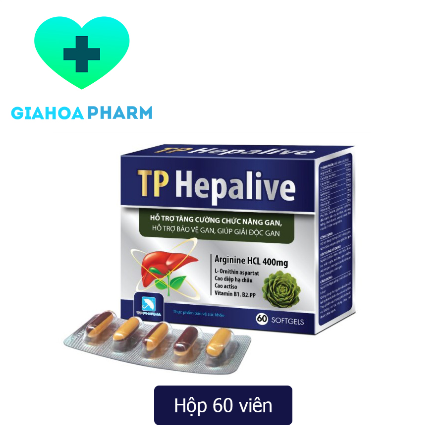 Viên uống hỗ trợ tăng cường chức năng gan TP Hepalive giúp bảo vệ gan