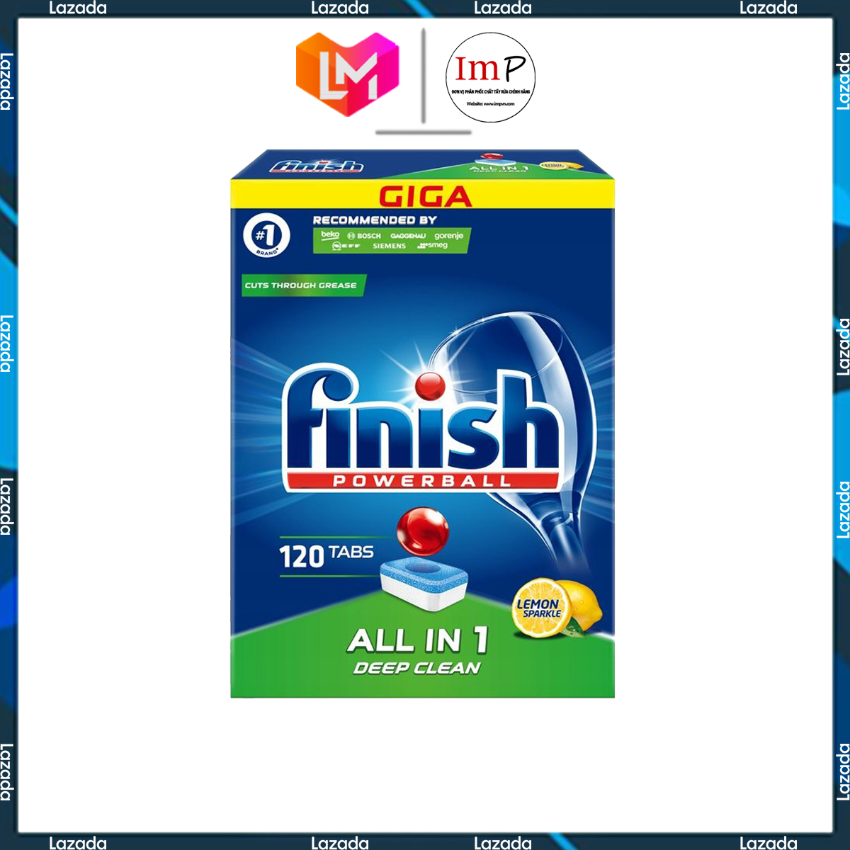 Viên rửa bát Finish All in one - Finish Essential - 6in1 - Hàng chính hãng Châu Âu