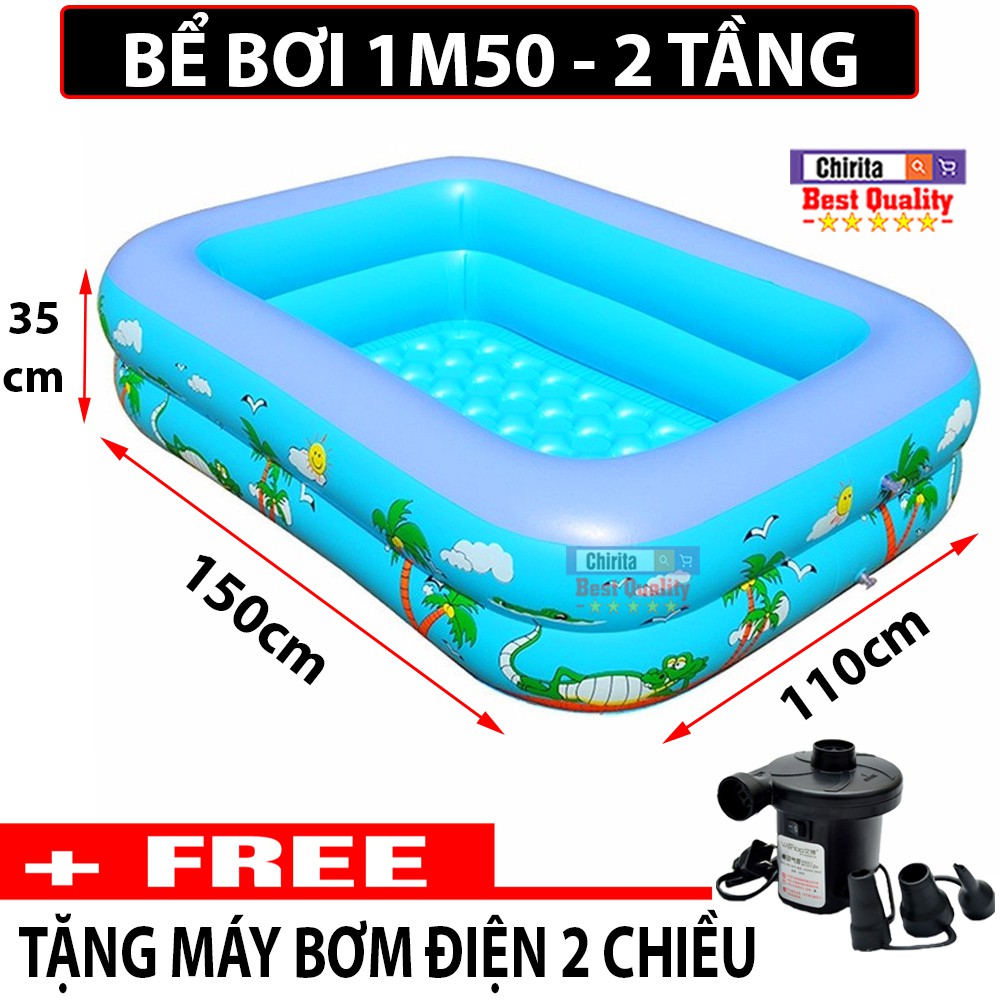 Bể bơi cho bé 1m5 2 tầng