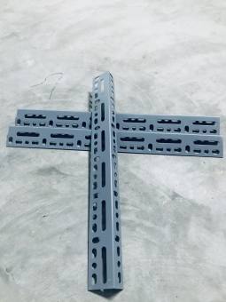 Thanh Sắt V Lỗ 3x5cm dày 1.8mm: Dài 50cm - Lắp kệ sắt v lỗ, khung kệ v lỗ, kệ trồng rau