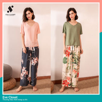 Quần ống suông nữ , Quần ống rộng nữ vải lanh cao cấp , Quần dài nữ mặc nhà  Freesize 45-68Kg - EVECLOSET