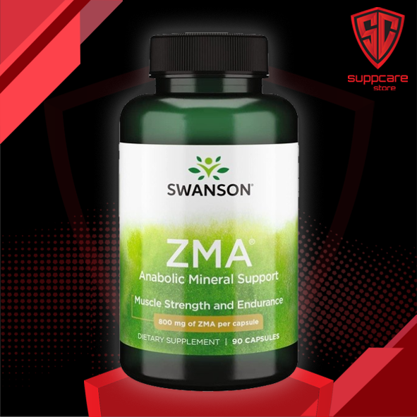Swanson ZMA Anabolic Mineral Support Hỗ Trợ Hấp Thụ Vitamin B6 Kẽm Magie 90 Viên - Chính Hãng Tại Suppcare Store