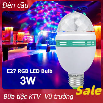 Đèn LED 7 màu vũ trường, bóng đèn LED trụ, đèn LED xoay 7 màu sân khấu chớp nháy