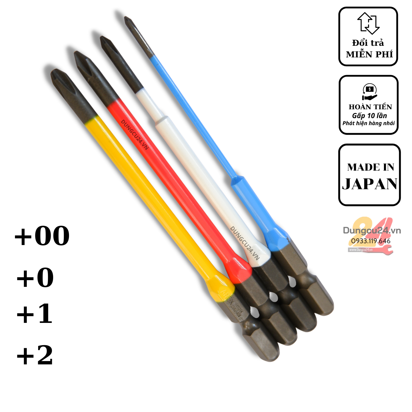 Mũi vít nhật anex ac-16m +00/+0/ +1/+2 ph00/ph0/ph1/ph2