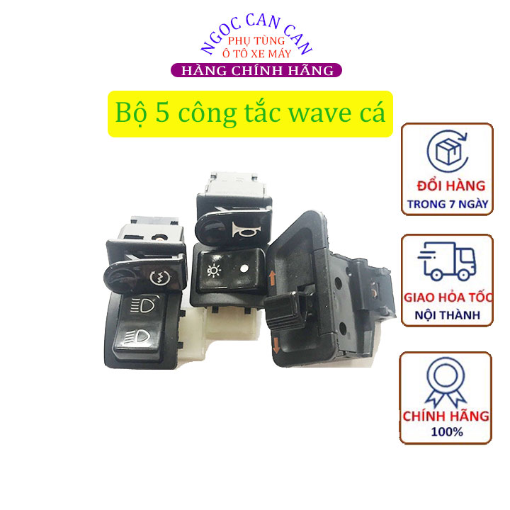 Bộ 5 công tắc xe wave a rs 100cc wave cá