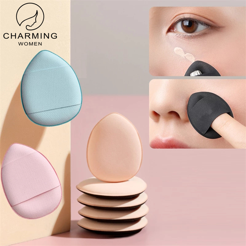 Miếng mút ngón tay trang điểm mini miếng mút thay thế hình giọt nước khô ướt bộ mút trang điểm dụng cụ mỹ phẩm