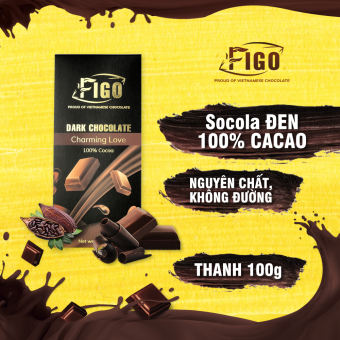 Socola đen đắng 100% cacao nguyên chất 100g FIGO, FIFOOD VIET NAM