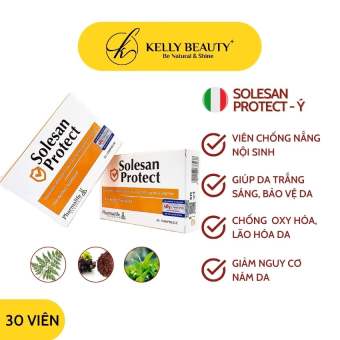 Viên Uống Chống Nắng Solesan Protect PHARMALIFE - Chống Tia UV, Ánh Sáng Xanh, Giúp Da Trắng Sáng, Bảo Vệ Da Nám Sạm, Tắm Trắng | Kelly Beauty