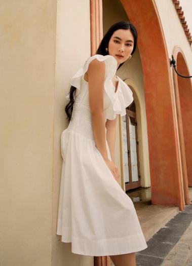 ĐẦM XÒE MAXI CHUN CỔ BÈO NHÚN D.CHIC MS: 2812888