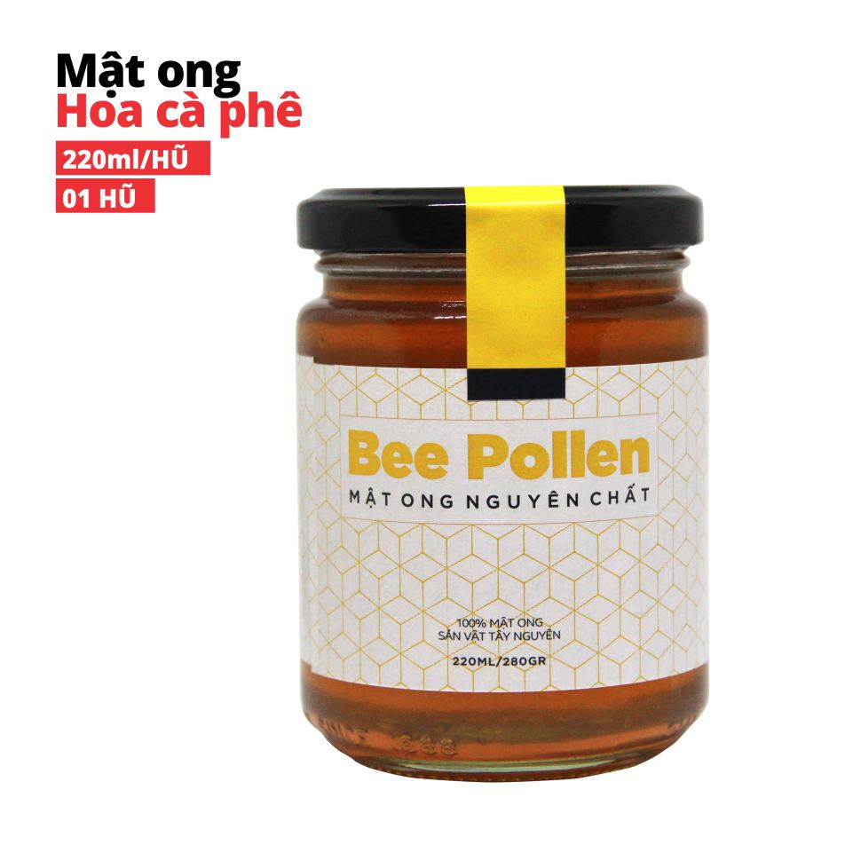Mật Ong Nguyên Chất - Mật Ong Hoa Cà Phê Lahoney [ 220ml x 01 Hũ] Cam kết 100% Mật Thật - Đổi trả không điều kiện