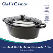 Chef's Classics Sage Oval Dutch Oven Casserole, 3.5lts