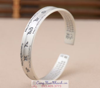 VÒNG TAY KHẮC OM MANI PADME HUM TÂY TẠNG - VT254