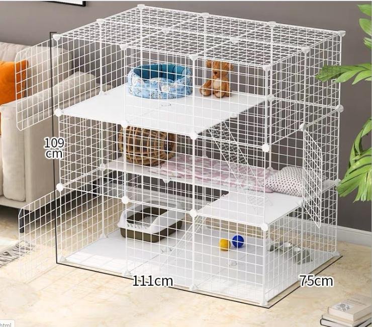 Combo chuồng Chó , Mèo - tự lắp ghép bằng lưới sắt - mèo 3x3x2