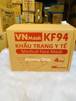 thùng 300 cái khẩu trang kf94 VN mask, 4 lớp, dầy dặn/khẩu trang KF94 kháng khuẩn tiêu chuẩn Hàn Quốc/KF94 Hàn Quốc/khẩu trang 4D
