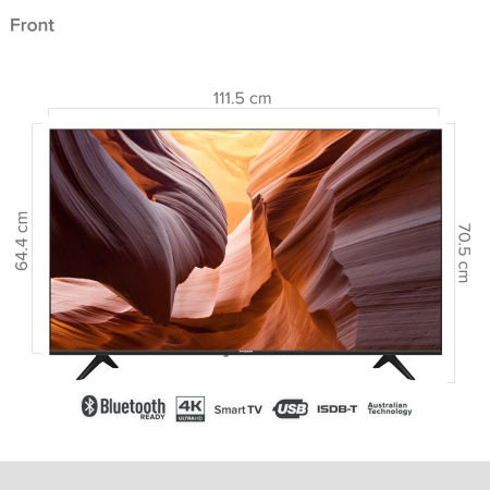 Avision 50" Frameless 4K Smart Bluetooth TV with Streaming