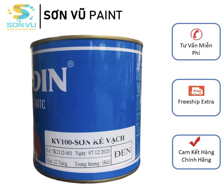 Cadin - Sơn giao thông kẻ vạch đường line - Lon 1 kg, Lon 5 kg