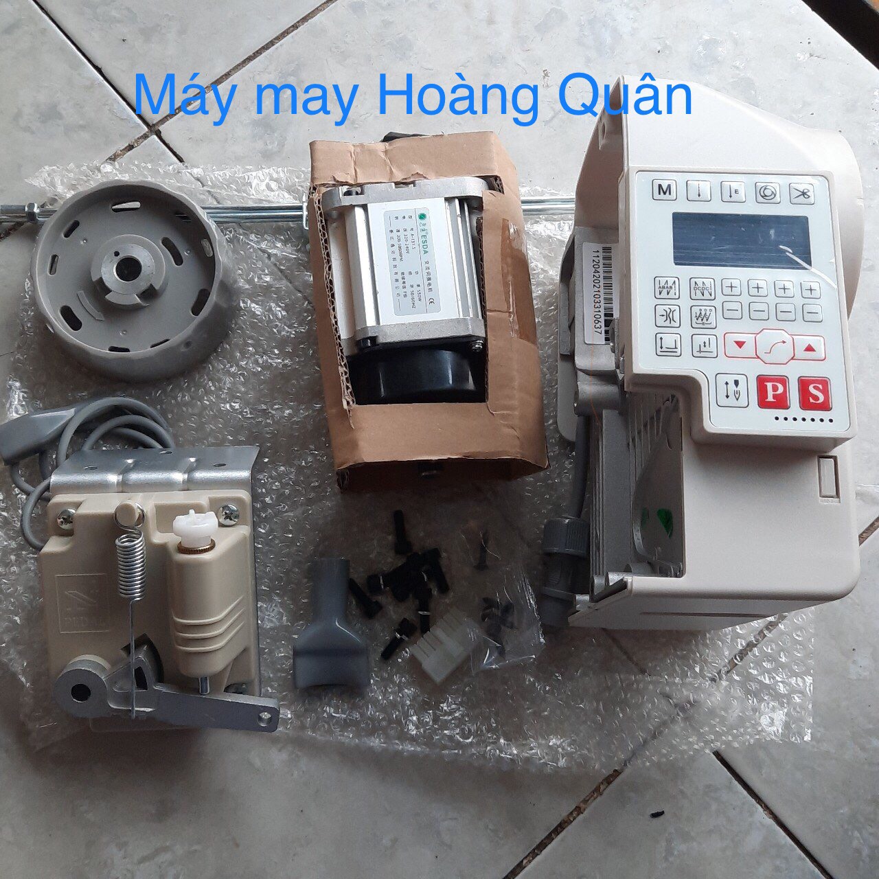 Bộ mô tơ liền trục máy may 1 kim điện tử mới 100%, đủ bộ