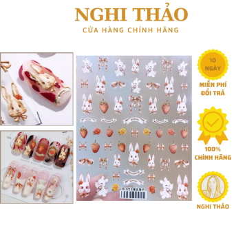 Sticker nail lụa hoạt hình 5D