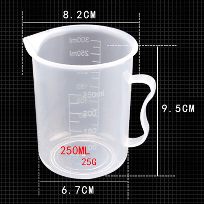 [HCM]Ca Đong Chia Vạch Bằng Nhựa 250ml - Ca Đong Nhựa Có Vạch 300ml