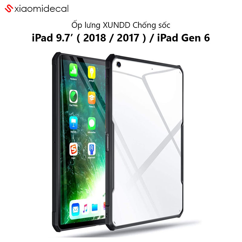 Ốp lưng XUNDD iPad 9.7' ( 2018 / 2017 ) / iPad Gen 6 Mặt lưng trong, Viền TPU, Chống sốc