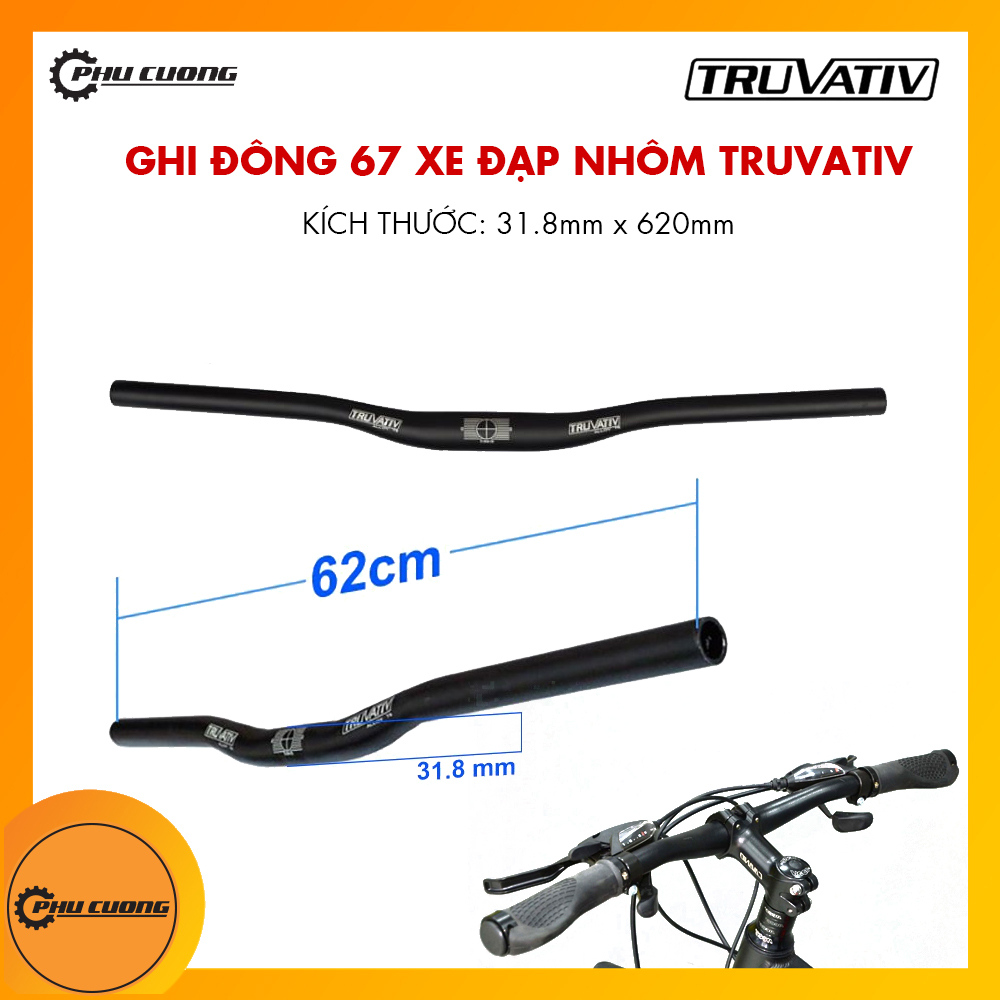 Ghi đông 67 nhôm truvativ xe đạp - 31.8 x 620mm