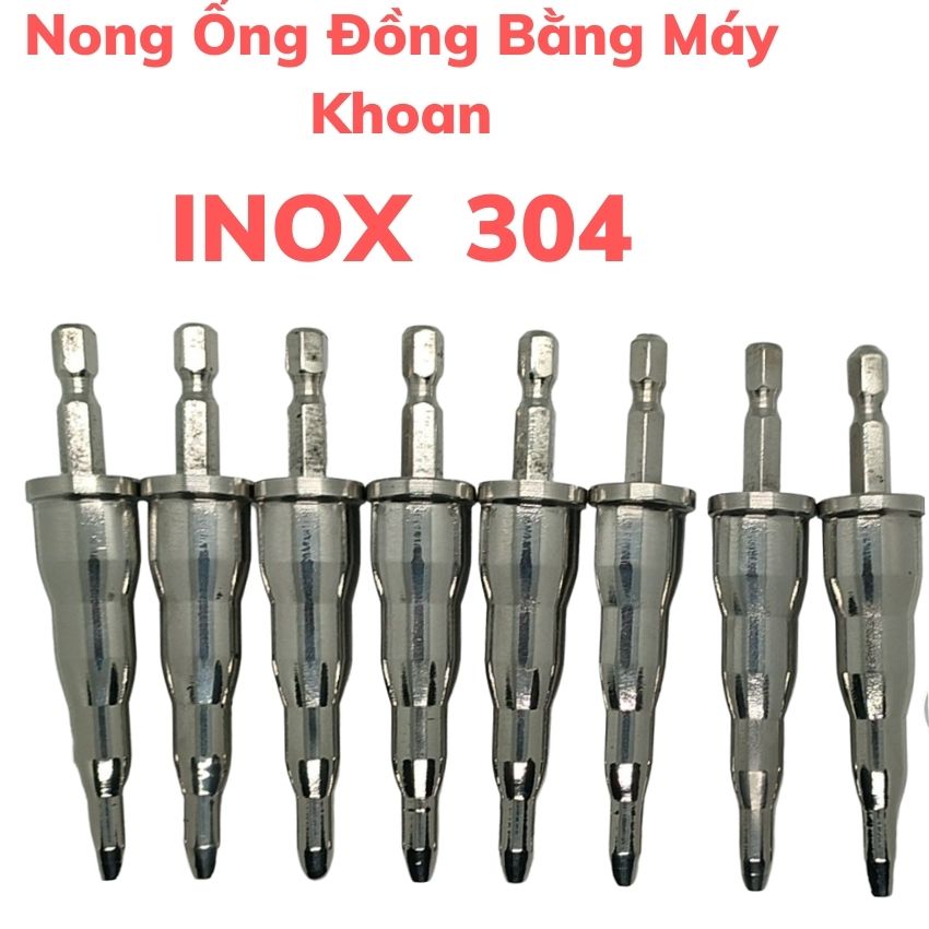 Mũi nong ống đồng bằng máy khoan-inox 304 cao cấp-mũi khoan nong ống 6-10-12 và 6-10-12-16