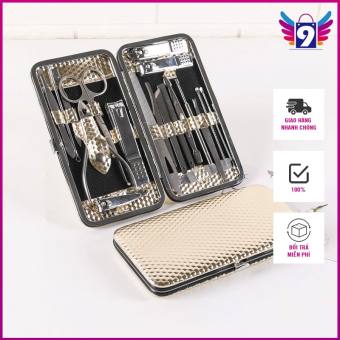 Bộ bấm móng tay 19 món thép không gỉ 9 STORE có dụng cụ ngoái tay