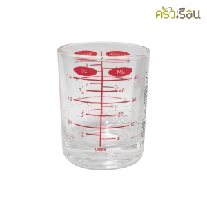 สินค้า LG-404202A ถ้วยตวงแก้ว 2 ออนซ์ มีสเกล แดง 4.5 x 5.7 ซม. [ หน่วย ml. ออนซ์ ช้อนโต๊ะ ช้อนชา ] แก้วตวง ถ้วยตวง แก้วชอต แก้วตวงมีสเกล ถ้วยตวงมีสเกล