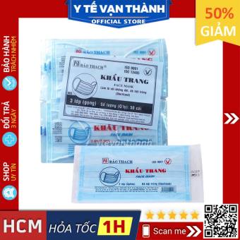 Khẩu Trang Y Tế- Bảo Thạch Tiệt Trùng (3 Lớp - Bịch 50 Cái) -VT0611 [ Y Tế Vạn Thành ]