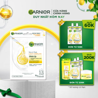 Mặt nạ tinh chất Sữa tươi & Vitamin C sáng mượt da Garnier Light Complete White Up Serum Mask 28g