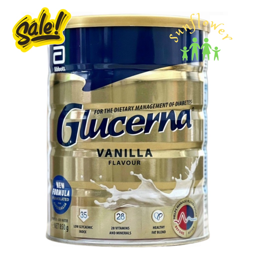 Sữa tiểu đường Glucerna vani Úc 850g