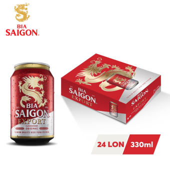 THÙNG 24 LON BIA SÀI GÒN EXPORT SABECO 330ML