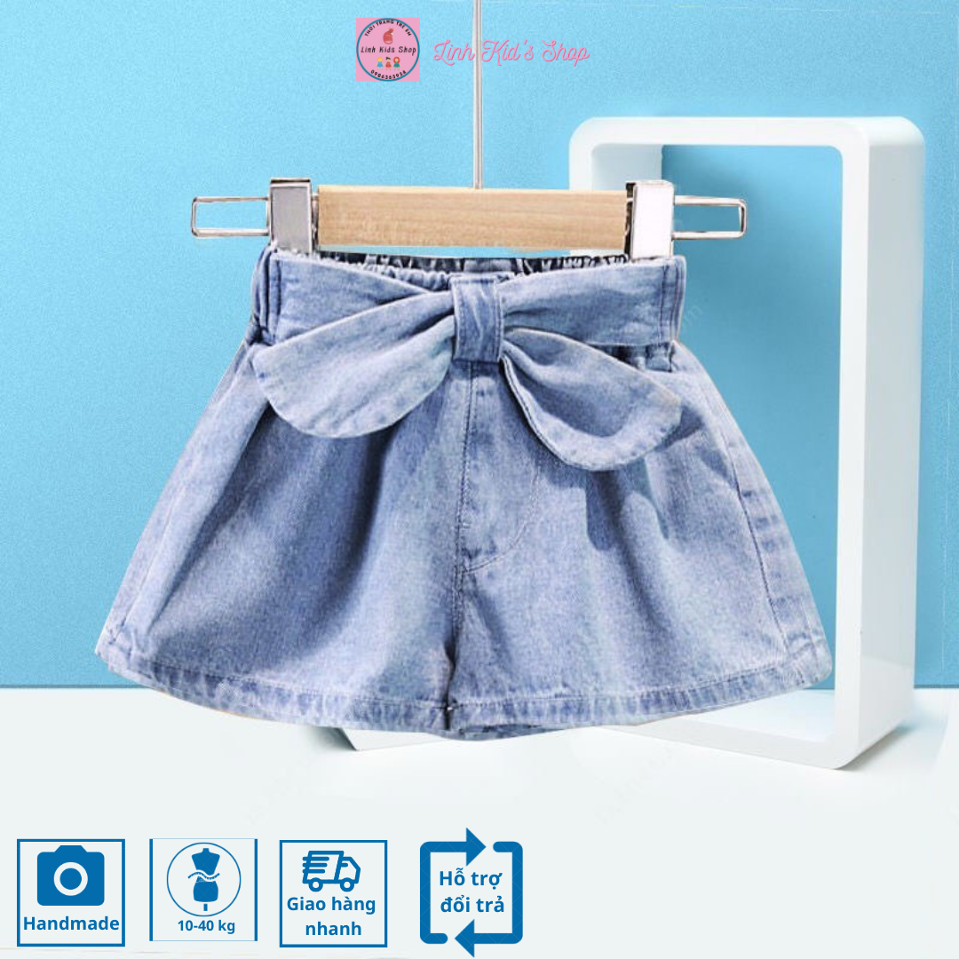 Quần short jean short bò cho bé gái từ 10-40kg hàng Quảng Châu cao cấp
