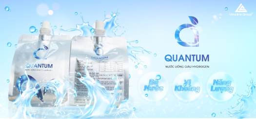 Nước khoáng tốt cho sức khỏe QUANTUM, chứa ion kiềm giàu hydrogen giúp giảm cân an toàn, mang lại công dụng thần kì cho sức khỏe. (333ml/túi)