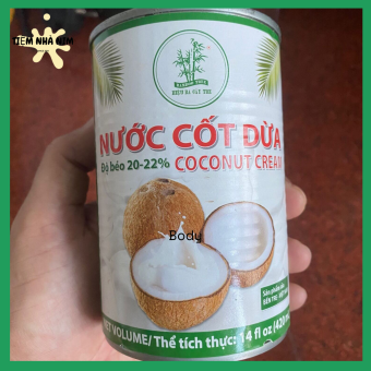 Nước cốt dừa Coconut Cream Ba cây tre 420ml - Độ béo 20 - 22%