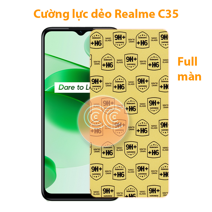 Cường lực dẻo Realme C35 tặng dán camera sau